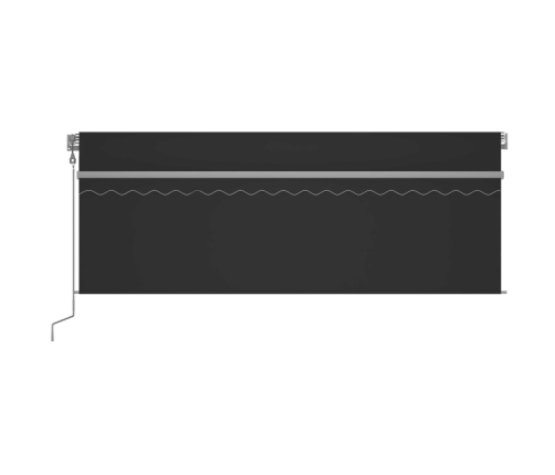 Toldo automático persiana LED sensor viento gris antracita 4x3m