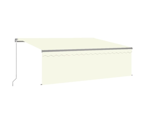 Toldo retráctil manual con persiana crema 4,5x3 m