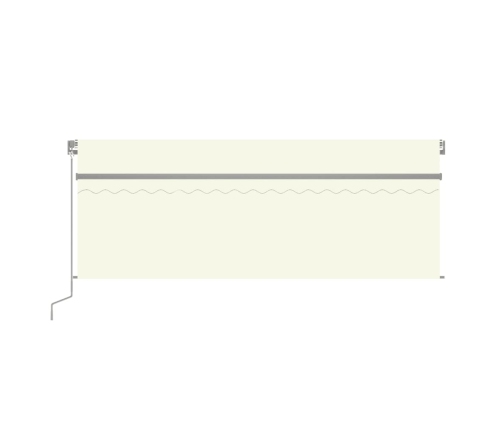 Toldo retráctil manual con persiana crema 4,5x3 m