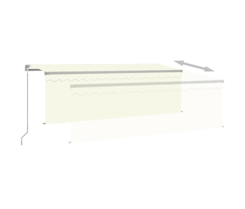 Toldo retráctil manual con persiana crema 4,5x3 m