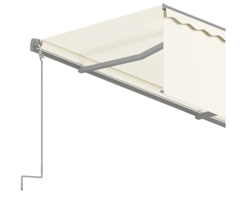 Toldo retráctil manual con persiana crema 4,5x3 m