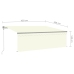 Toldo retráctil automático con persiana 4,5x3 m color crema