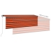 Toldo automático persiana LED ysensor de viento naranja 4,5x3m