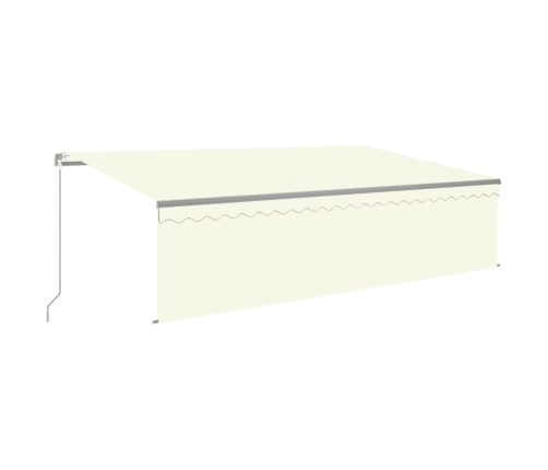 Toldo retráctil manual con persiana crema 5x3 m