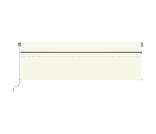 Toldo retráctil manual con persiana crema 5x3 m