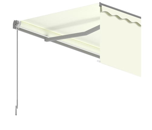 Toldo retráctil manual con persiana crema 5x3 m