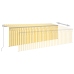 Toldo retráctil manual con persiana amarillo y blanco 5x3 m