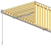 Toldo retráctil manual con persiana amarillo y blanco 5x3 m