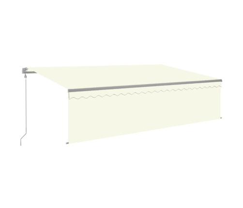 Toldo retráctil automático con persiana crema 5x3 m