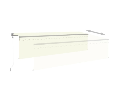 Toldo retráctil automático con persiana crema 5x3 m