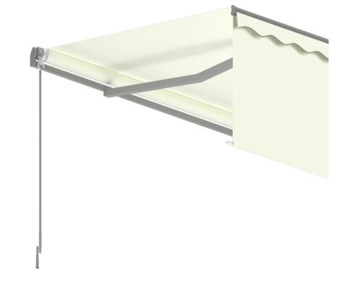 Toldo retráctil automático con persiana crema 5x3 m