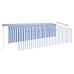 Toldo automático persiana LED sensor viento azul blanco 5x3 m