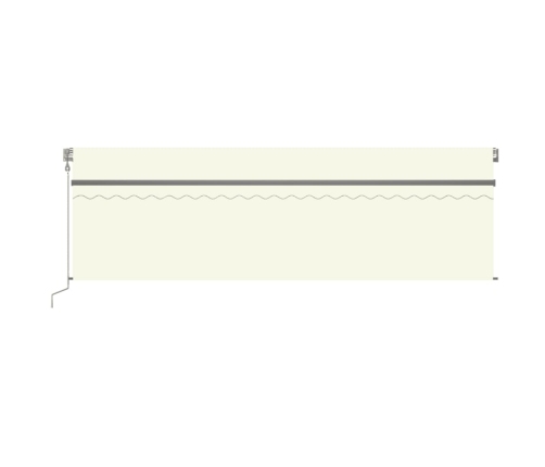 Toldo automático persiana LED sensor de viento crema 5x3 m