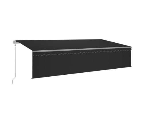 Toldo automático retráctil con persiana 6x3 m antracita