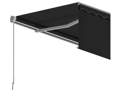 Toldo automático retráctil con persiana 6x3 m antracita