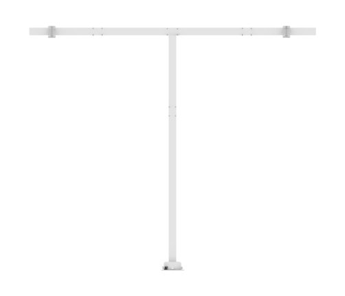 Toldo de pie retráctil manual azul y blanco 300x250 cm