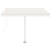 Toldo de pie retráctil manual crema 300x250 cm