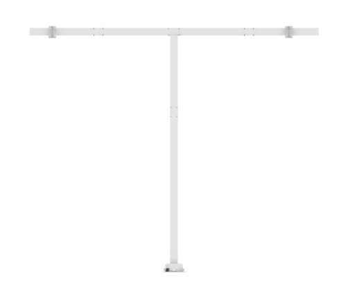 Toldo de pie retráctil manual amarillo y blanco 300x250 cm