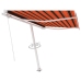 Toldo de pie retráctil manual naranja y marrón 300x250 cm