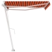 Toldo de pie retráctil manual naranja y marrón 300x250 cm