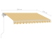Toldo de pie automático amarillo y blanco 300x250 cm