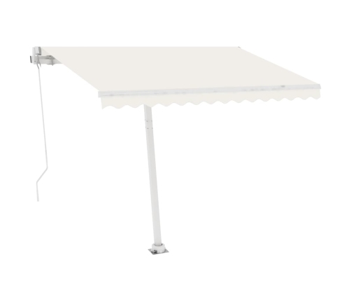 Toldo automático con LED sensor de viento color crema 300x250cm