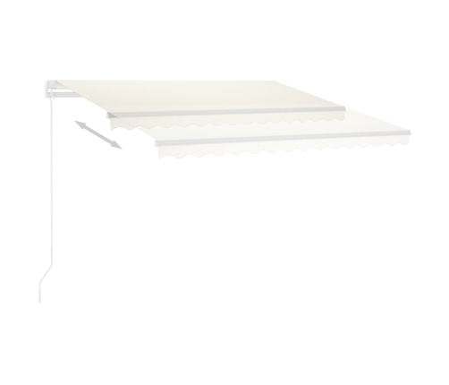 Toldo automático con LED sensor de viento color crema 300x250cm