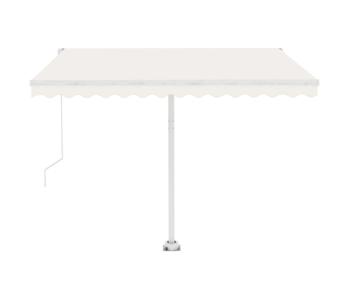 Toldo automático con LED sensor de viento color crema 300x250cm