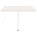 Toldo automático con LED sensor de viento color crema 300x250cm