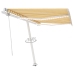 Toldo automático LED sensor de viento amarillo blanco 300x250cm