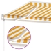 Toldo automático LED sensor de viento amarillo blanco 300x250cm