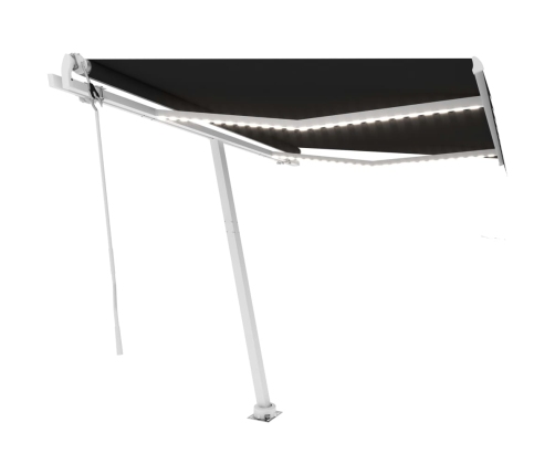 Toldo automático con LED sensor de viento antracita 300x250 cm