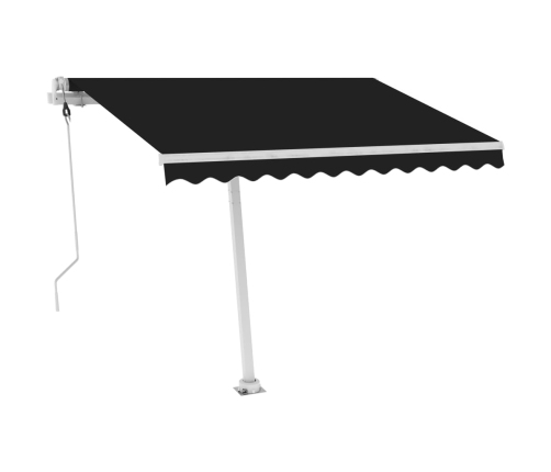 Toldo automático con LED sensor de viento antracita 300x250 cm