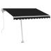 Toldo automático con LED sensor de viento antracita 300x250 cm