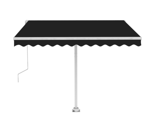 Toldo automático con LED sensor de viento antracita 300x250 cm