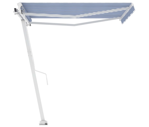 Toldo de pie manual retráctil naranja y marrón 350x250 cm