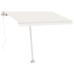 Toldo de pie manual retráctil crema 350x250 cm