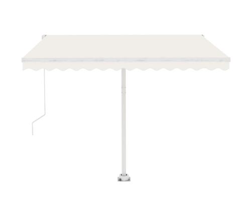 Toldo de pie manual retráctil crema 350x250 cm