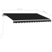 Toldo retráctil manual con LED antracita 350x250 cm