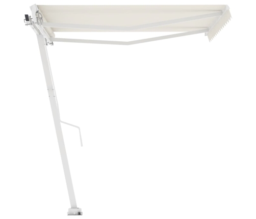 Toldo de pie automático crema 350x250 cm