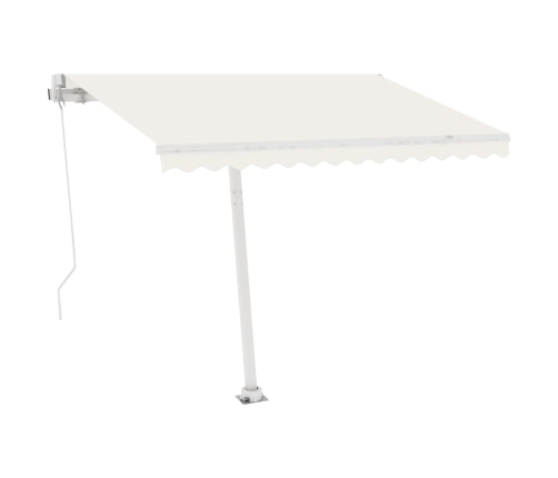 Toldo de pie automático crema 350x250 cm