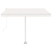 Toldo de pie automático crema 350x250 cm