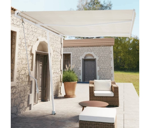 Toldo de pie automático crema 350x250 cm