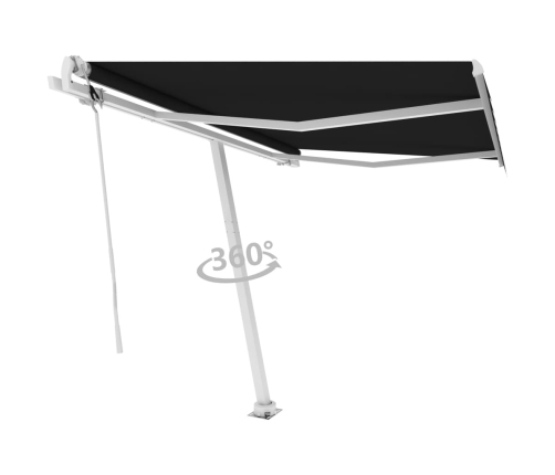 Toldo de pie automático gris antracita 350x250 cm
