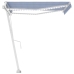 Toldo automático LED sensor de viento azul y blanco 350x250 cm