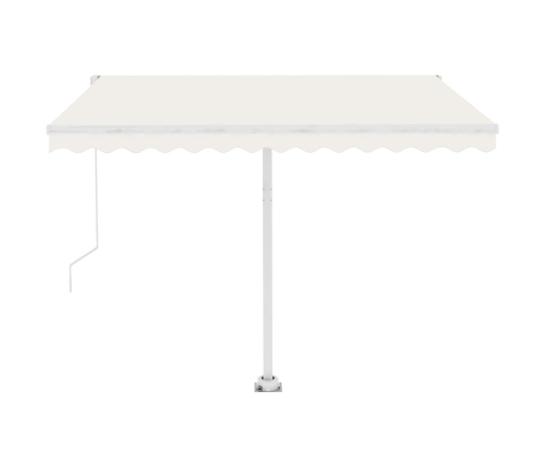 Toldo automático con LED y sensor de viento crema 350x250 cm