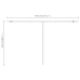 Toldo de pie retráctil manual azul y blanco 400x300 cm