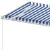 Toldo de pie retráctil manual azul y blanco 400x300 cm