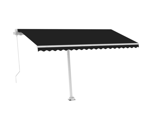 Toldo de pie manual retráctil gris antracita 400x300 cm