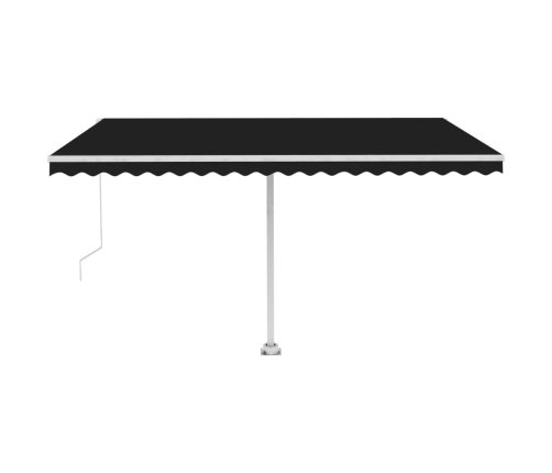 Toldo de pie manual retráctil gris antracita 400x300 cm